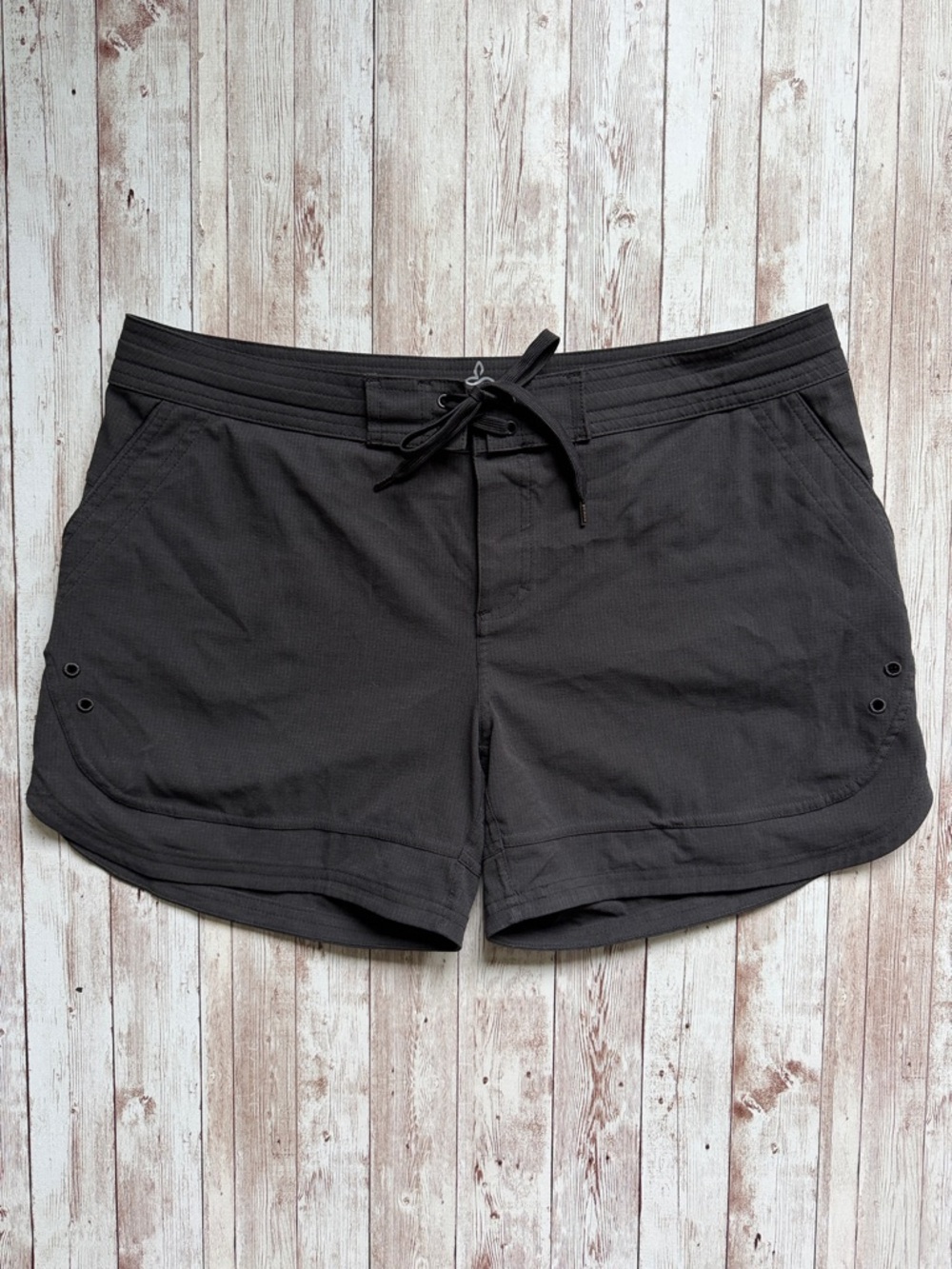 PrAna Ebelie Board Shorts sz Large Black Women's Athletic Drawstring